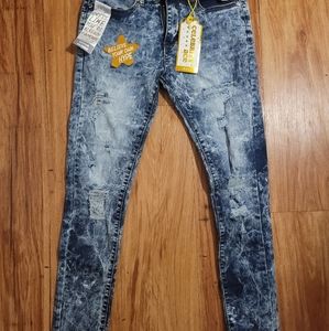 Celebrity Ace Acid Wash Distressed Jeans